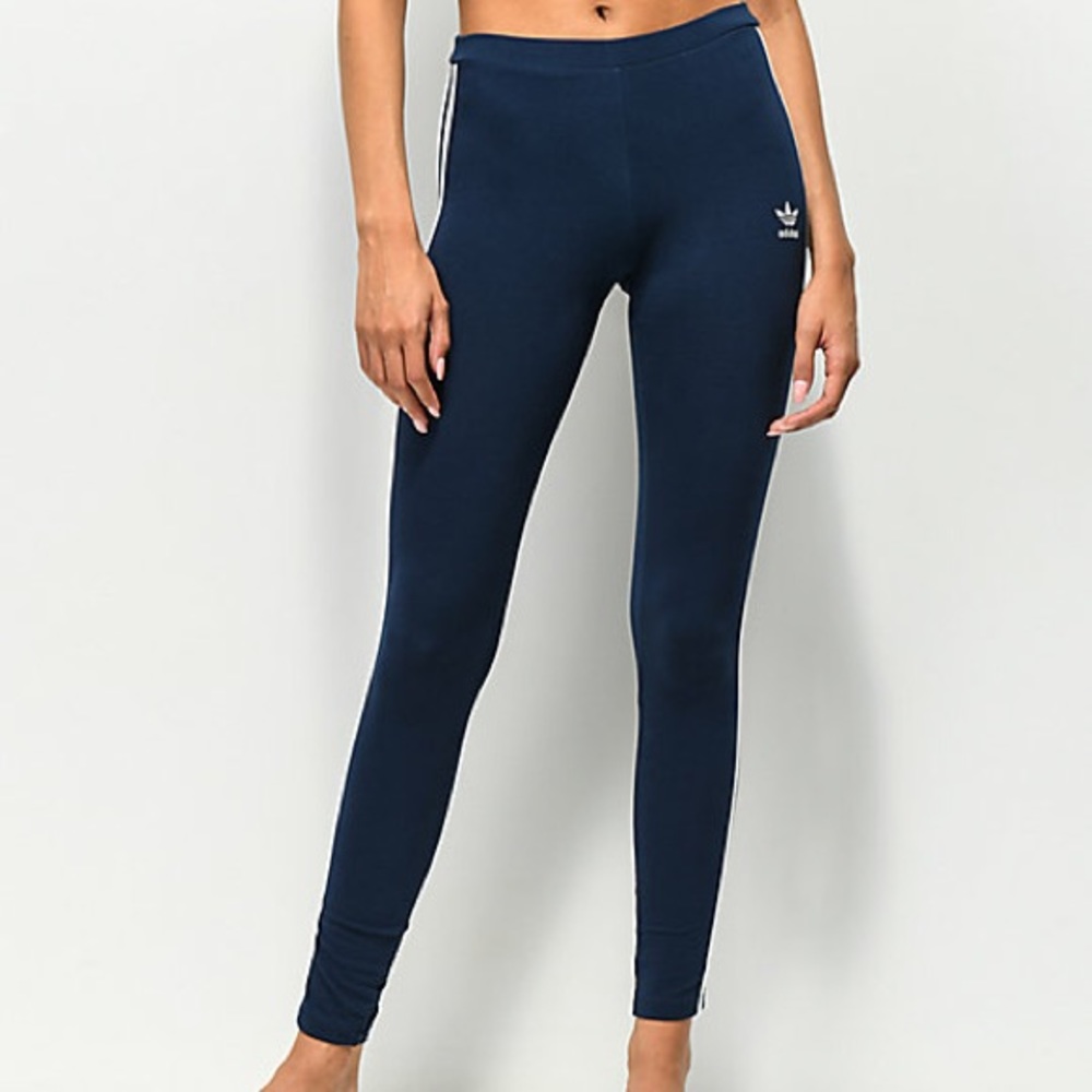Adidas Navy Trefoil Leggings